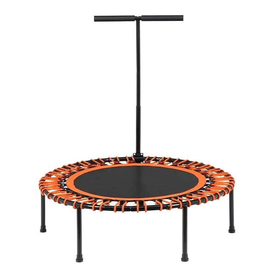 kompaktowa trampolina fitness do ćwiczeń w domu ma średnicę 120cm mała trampolina do ćwiczeń w domu