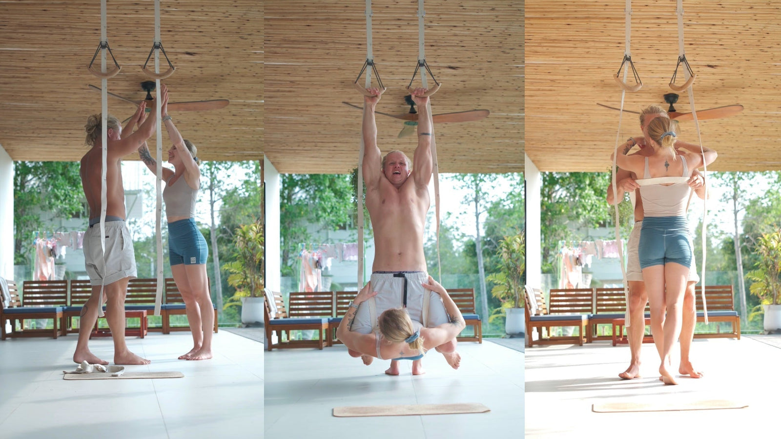mężczyzna robiący mountain climbers w pozycji plank na macie w siłowni